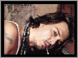 brązowe włosy, Johnny Depp, cygaro