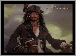 Johnny Depp, kapitan, Piraci Z Karaibów, rysunek
