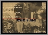 wiersz, pocałunak, Claire Danes, Romeo And Juliet, Leonardo DiCaprio