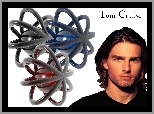 długie włosy, Tom Cruise, niebieskie oczy