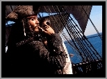 statek, kapelusz, Piraci Z Karaibów, Johnny Depp