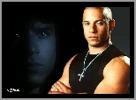 krzyżyk, Vin Diesel, czarna koszulka