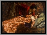 John Frederick Harrison Dutton, Malarstwo, Kobieta, Śpiąca, Obraz, Mężczyzna