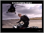 śmigłowiec, Stormbreaker, niebo, ulica, Alex Pettyfer, quad