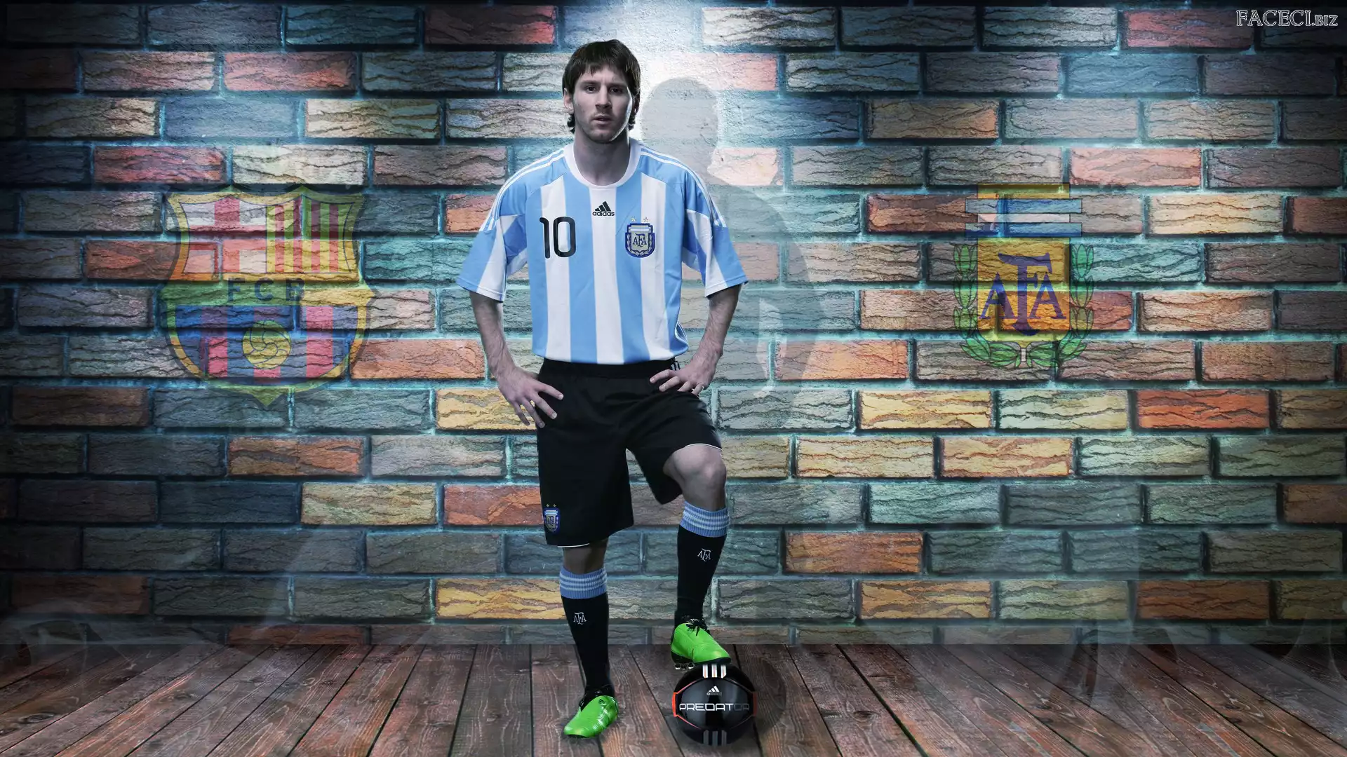 Ściana, Piłkarz, Lionel Messi